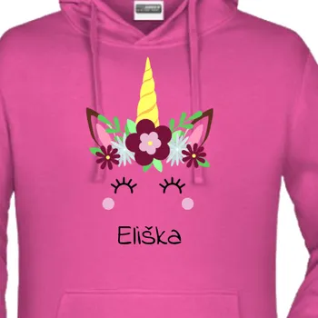 Pánská mikina Mikina Koně | Dětská mikina s jednorožcem