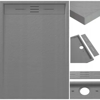 Sprchová vanička Granitan VIVA obdélníková 100 x 80 cm Šedá