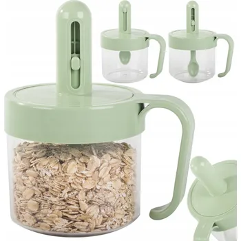 Dóza na potraviny Nádoba na koření s lžičkou, kuchyňská dóza s víčkem a uchem