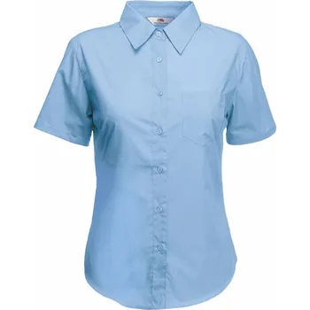 Dámská halenka F.O.L. | Lady-Fit Poplin Shirt SSL mid blue M Halenka
