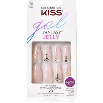 Dekorativní kosmetika KISS Gel Fantasy Jelly umělé nehty Jelly Juice 28 ks