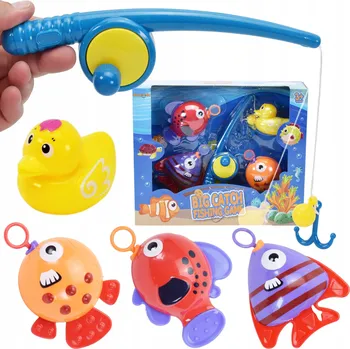 Hračka pro nejmenší HRAČKA DO VANY RYBAŘENÍ RYBIČEK PRUT HRA DO KOUPELE KOUPELNOVÉ DOPLŇKY
