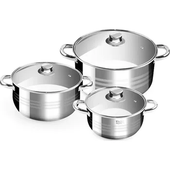 Hrnec Perfect Home Sada nerezového nádobí 3/5/6,5L, 6ks, 11864
