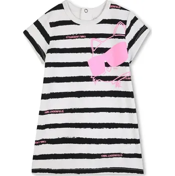 Dámské šaty Dětské bavlněné šaty Karl Lagerfeld Z31058.86.108 bílá 00X, vel. 102