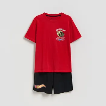 Dětská móda Reserved - Pyžamová souprava Hot Wheels - červená - 215IM-33X - 215IM-33X-U14
