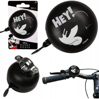 Zvonek na kolo DISNEY myšák Mickey KOVOVÝ zvonek na kolo na ŘÍDÍTKA pro děti