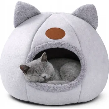 Pelíšek pro psa BUDA pro PRO KOČKY, Bouda Pelíšek pro PSA, Plyšový POTAH Zateplený na Zimu