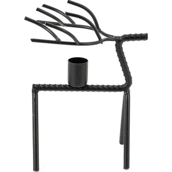 Svícen Homebound by Kolony - Svícen jelen - 19x14x2,5cm - černý 79727 Nové