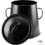 Perfect Home Smaltovaná nádoba na sádlo 10L, černá, 10456