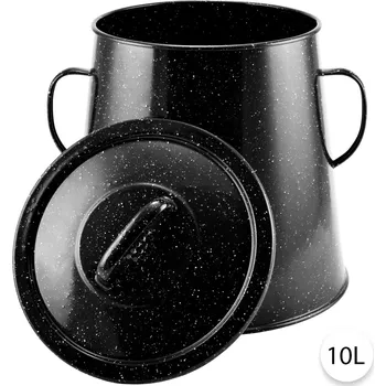 Perfect Home Smaltovaná nádoba na sádlo 10L, černá, 10456