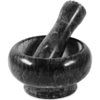 Hmoždíř Perfect Home 71227 Mramorový hmoždíř s tloučkem 9 cm, černá