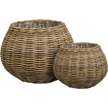 Květináč Sada obalů na květináče House Nordic Melaka o57 / o33 cm 2-pack 4401187 béžová 12X