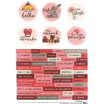 samolepka HuráPapír Samolepky A5 - Holčička č.5