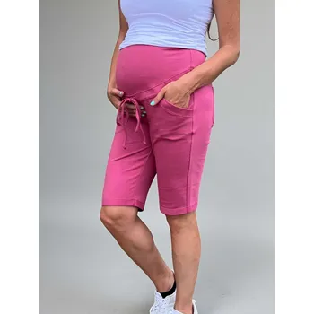 Těhotenské kraťasy Bloom - tmavě růžové, bavlněné Velikost: S