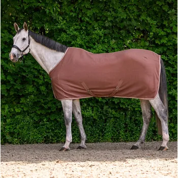 Deka pro koně Waldhausen odpocovací deka ECONOMIC flecce s křížovým zapínáním - mocca - 145