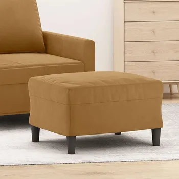 Taburet vidaXL Podnožka 60 x 50 x 41 cm samet [349293] Barva: Hnědá