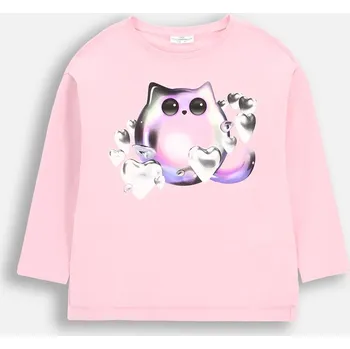 Dívčí tričko růžové s dlouhým rukávem 098 Coccodrillo WC5