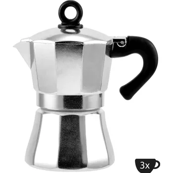 Domácí spotřebič Moka kávovar 3 šálky, Perfect Home 14906 hliník