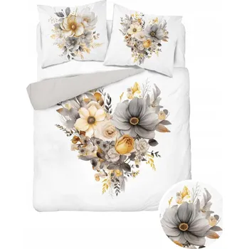 Povlečení Povlečení Holandské 220x200 Květiny Barevné Holland Srdce v květinách