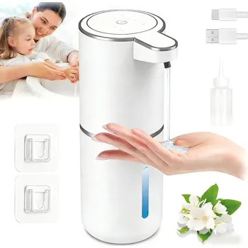 Dávkovač mýdla Bezkontaktní Dávkovač Mýdla a Tekutého Mýdla 380ml Automatický Dávkovač Velký USB-C