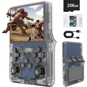 Herní konzole PŘENOSNÁ HERNÍ KONZOLE R40S PRO RETRO 30000+ HER 256GB LINUX 3.5'' IPS GAMEBOY