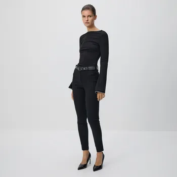 Dámské kalhoty Reserved - Kalhoty s páskem - černý - 520HV-99X - 520HV-99X-34