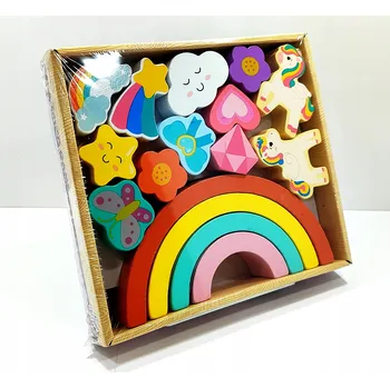 Dřevěná hračka Dřevěné stavebnice pro děti MINI MATTERS 16 dílků - MOTÝLEK