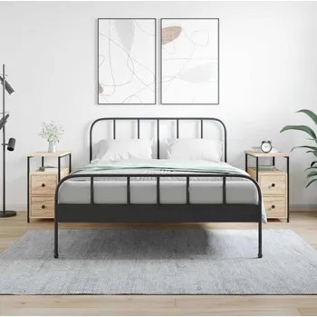 Noční stolek vidaXL Noční stolky 2 ks 30 x 60 x 60 cm kompozitní dřevo [826068] Barva: dub sonoma