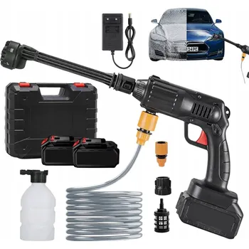 Vysokotlaký čistič AKUMULÁTOROVÁ TLAKOVÁ MYČKA SADA PRO ZAHRADU MYTÍ OKEN + 2x AKU 21V