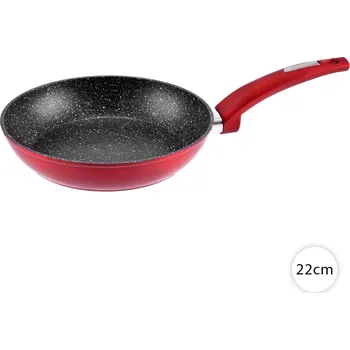 Pánev Pánev 22cm na indukci nepřilnavá, granit Metal Red, Perfect Home 10402