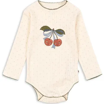 Bavlněné kojenecké body Konges Sløjd MINNIE BODY GOTS KS105002.PPY2 béžová 01X, vel. 62