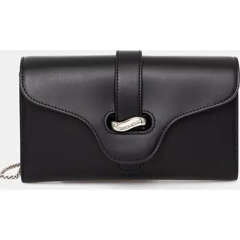 Kabelka Kožená kabelka Emporio Armani EW004420.AF25356 černá 99X, vel. ONE SIZE