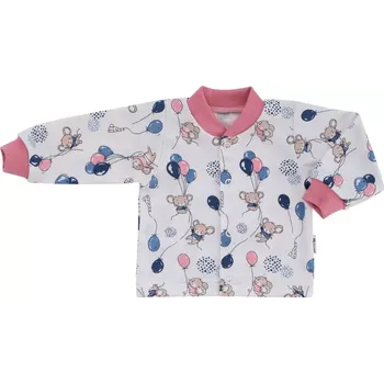 ESITO | Kojenecký bavlněný kabátek Myšky růožový - růžová / 74