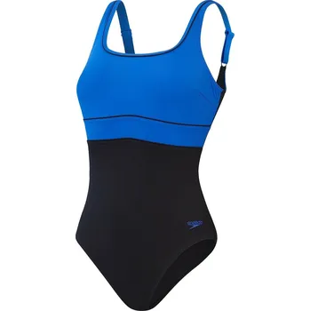 Dámské plavky SPEEDO Dámské jednodílné plavky Speedo Eco Contoureclipse 48 MODRÁ|ČERNÁ