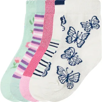 lupilu® Dětské ponožky s BIO bavlnou, 5 párů (mátová/růžová/bílá, 27-30)