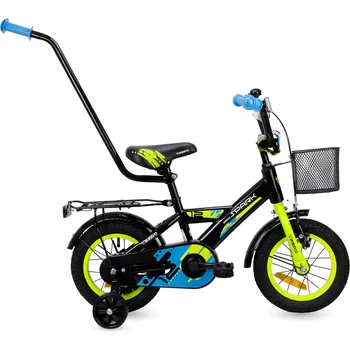 Dětské kolo DĚTSKÉ KOLO 12 PALCŮ MIRAVO KOLO PRO CHLAPCE KOŠÍK VODICÍ TYČ