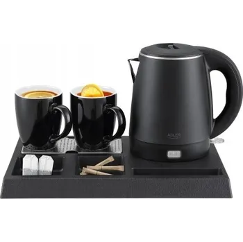 Rychlovarná konvice Hotelová rychlovarná konvice s uvítací sadou, podnos a 2 hrnky - Adler AD 1387