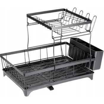 Odkapávač na nádobí Odkapávač Velký Sušák na Nádobí Talíře Příbory 2-patrový Dvoupatrový