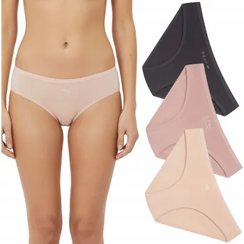 Dámské spodní prádlo Dámské kalhotky Mi-Mi 3-pack Henderson | černá, růžová, béžová S