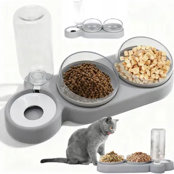 Miska pro psa TROJITÁ MISKA PRO KOČKY PSA 3V1 OCHRANA KLOUBŮ 15° PROTI ZVRACENÍ ODOLNÁ