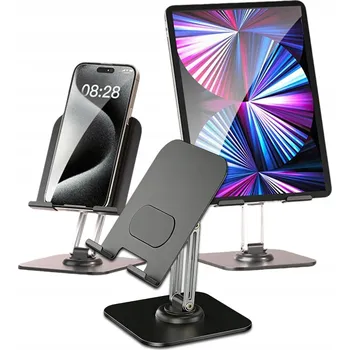 Stojan, držák na tablet, nastavitelný, na stůl, hliníkový, prémiový +