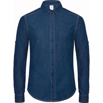Pánská košile B&C | DNM Vision /men deep blue denim XL Košile