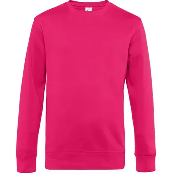 Pánské oblečení B&C | KING Crew Neck_° magenta pink M Mikina