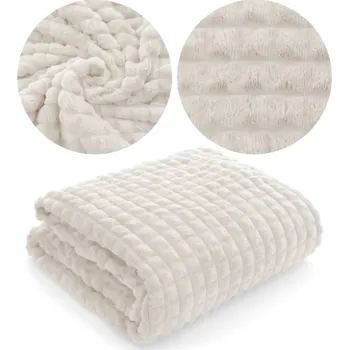 Prostěradlo Fleecová deka Hagtorn 140 cm x 200 cm béžová