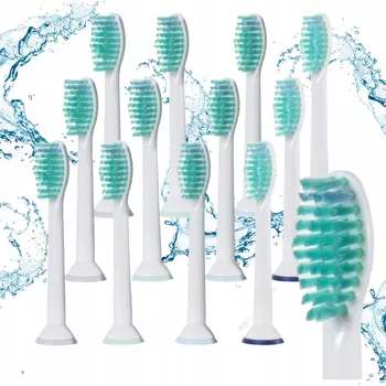 Náhradní hlavice k elektrickému kartáčku Hlavice k zubnímu kartáčku pro kartáček Philips Sonicare C1 ProResults, 12 ks