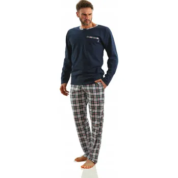 Pánské pyžamo Sesto Senso pánské pyžamo Jasiek s dlouhým rukávem, velikost M