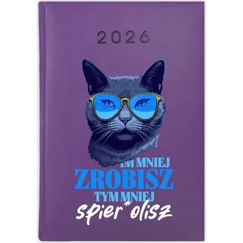 Kalendář Knižní kalendář 2026 A5 FunnyCase fialový