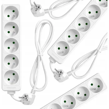 Napájecí kabel Prodlužovací Kabel přívod s lištou RANGERS 3 m 5 ks zásuvek bílý