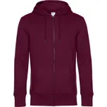 B&C | KING Zipped Hood_° dark cherry 3XL Mikina s kapucí