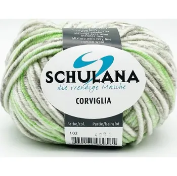Příze SCHULANA Corviglia příze merino vlna s polyakrylem, barva 102 zelená, 50g